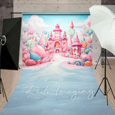 Aperturee - Aperturee Colorful Minty Ice Kingdom Cake Smash Sweep Backdrop